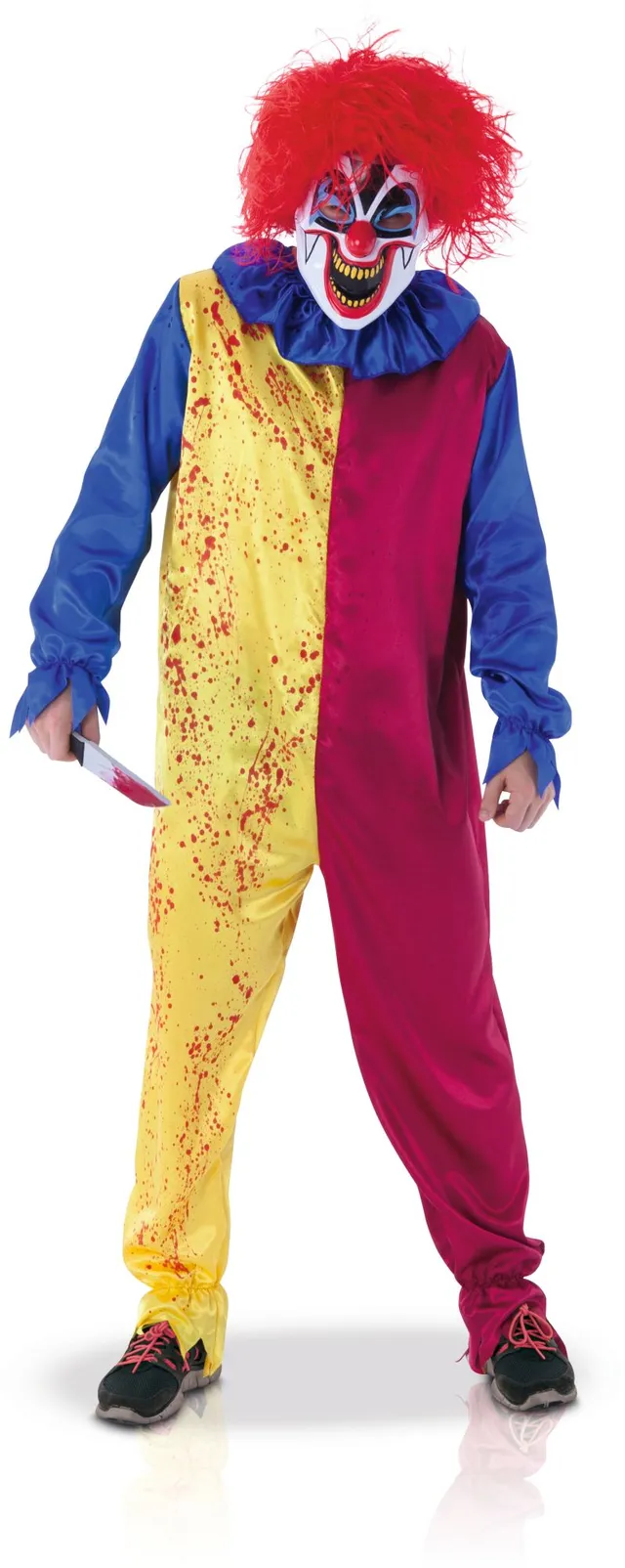 rubies-france-clown-erwachsenen-kost-m-set-mit-maske-und-per-cke image 1