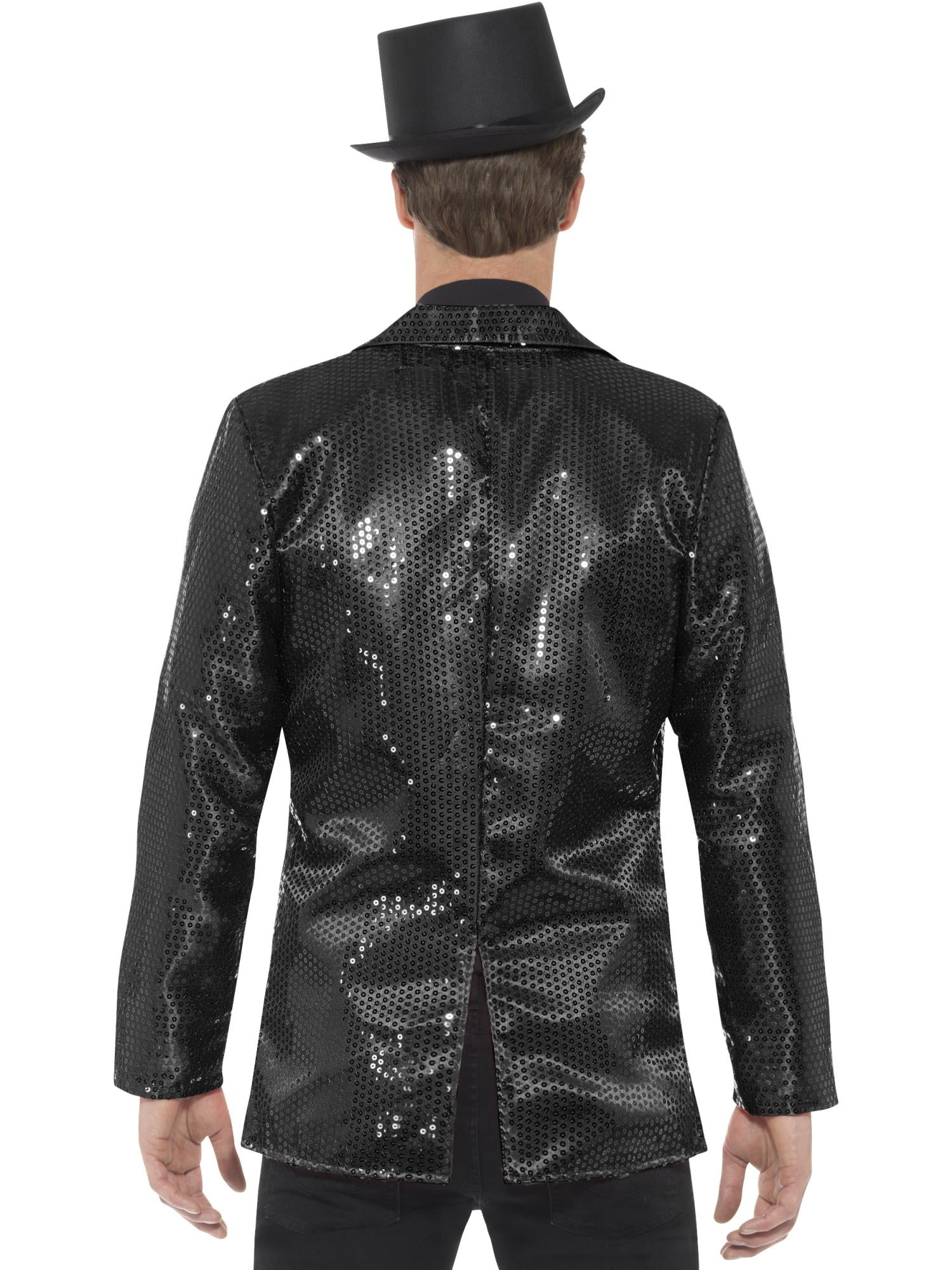 smiffys-fever-paillettenjacke-herren-schwarz-gr-m-glitzer image 2