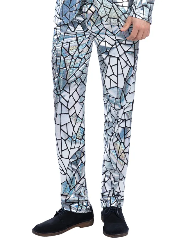 smiffys-fever-mirror-mirror-hose-karnevalshose-silber-holo-l image 1