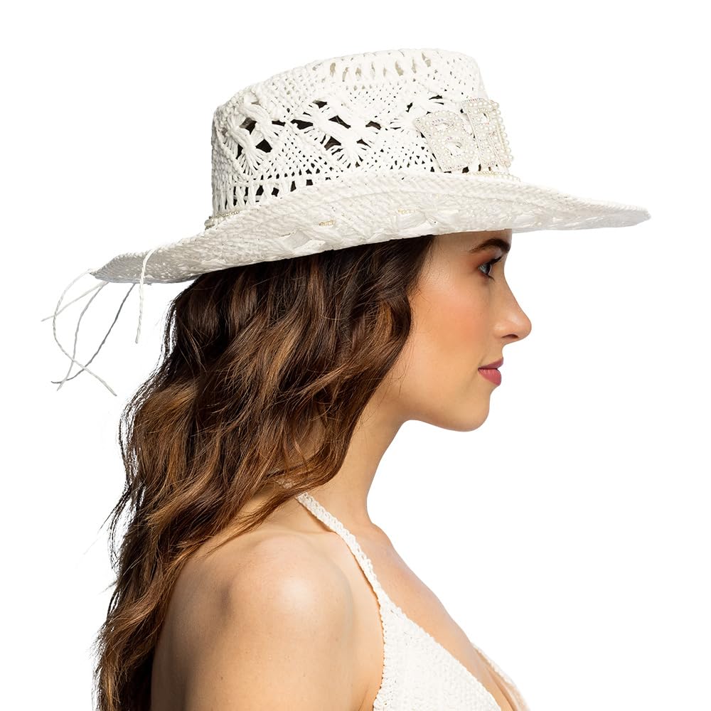 boland-summer-bride-cowboyhut-wei-mit-bride-strass-57cm image 3