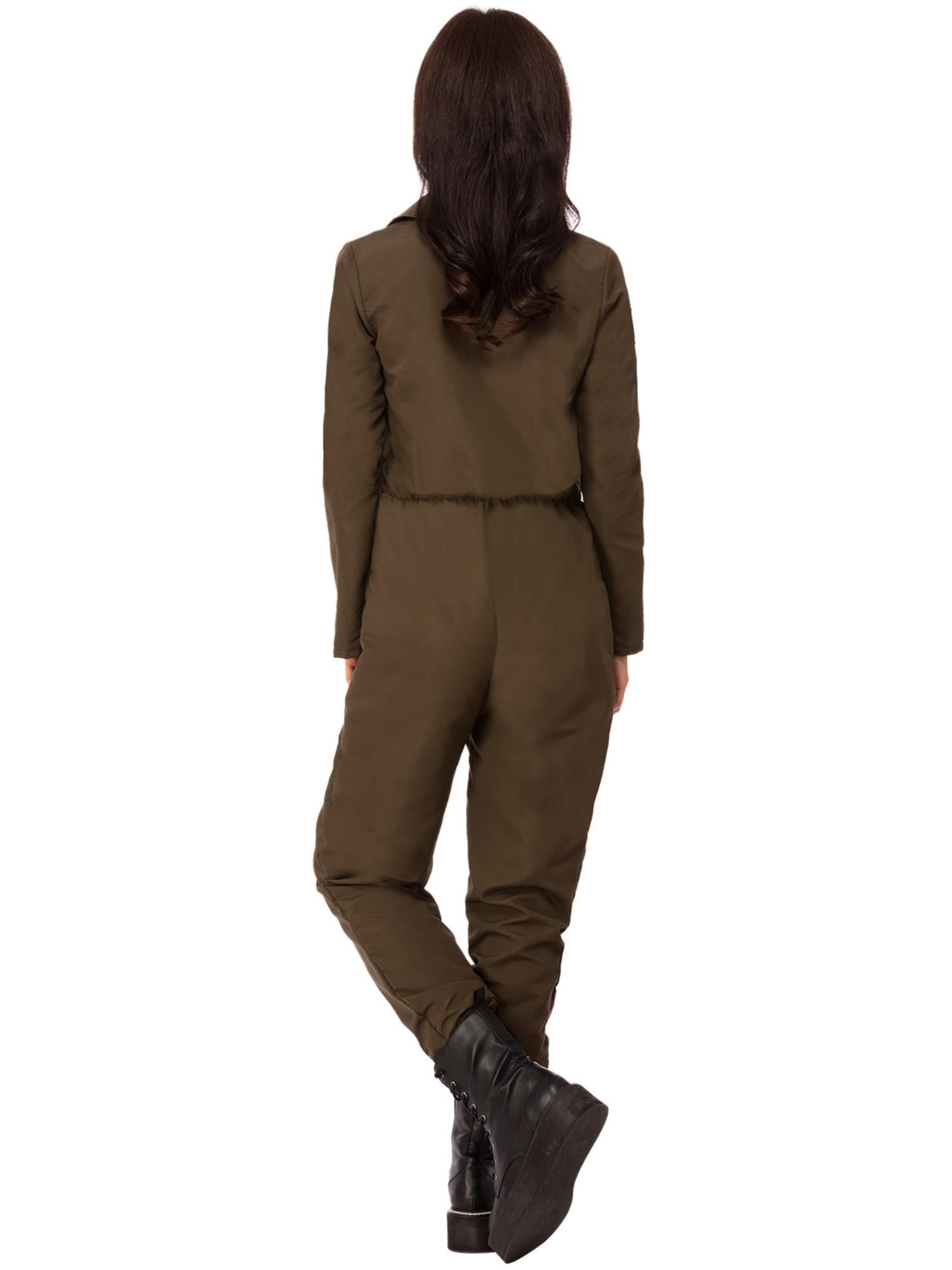 smiffys-fever-top-gun-damen-kost-m-overall-gr-s-khaki image 2