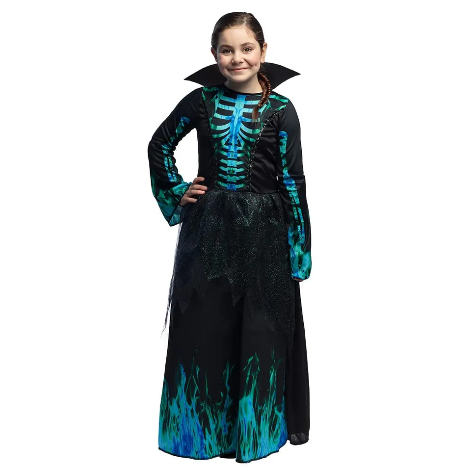 boland-halloween-skelett-azura-kinderkost-m-4-6-jahre-schwarz image 1