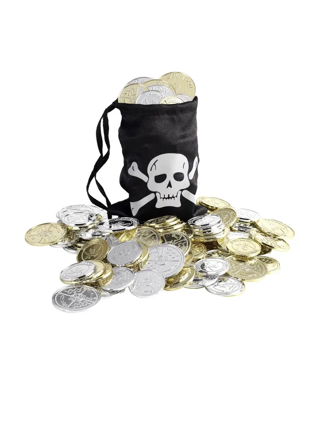 smiffys-fever-pirate-coin-bag-piraten-m-nzbeutel-schwarz image 1