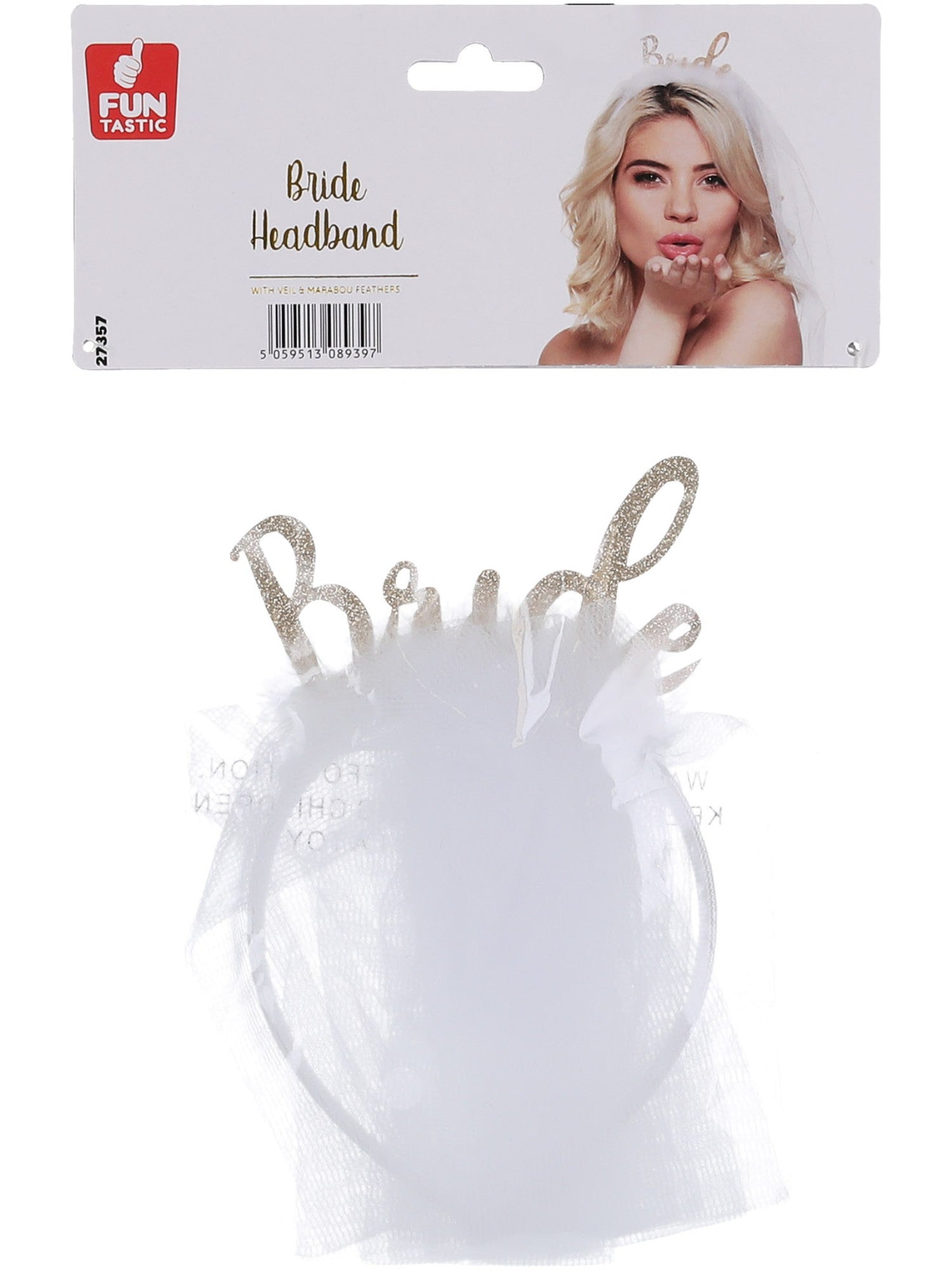 smiffys-fever-bride-haarreif-mit-schleier-wei-einheitsgr-e image 2