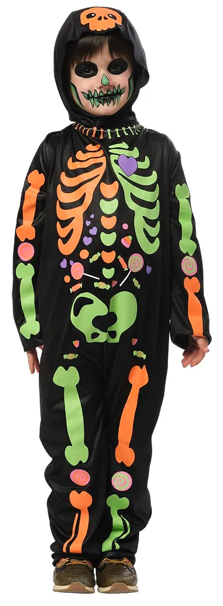 rubie-s-deluxe-skelett-kost-m-kinder-glow-in-dark-mit-m-tze image 1