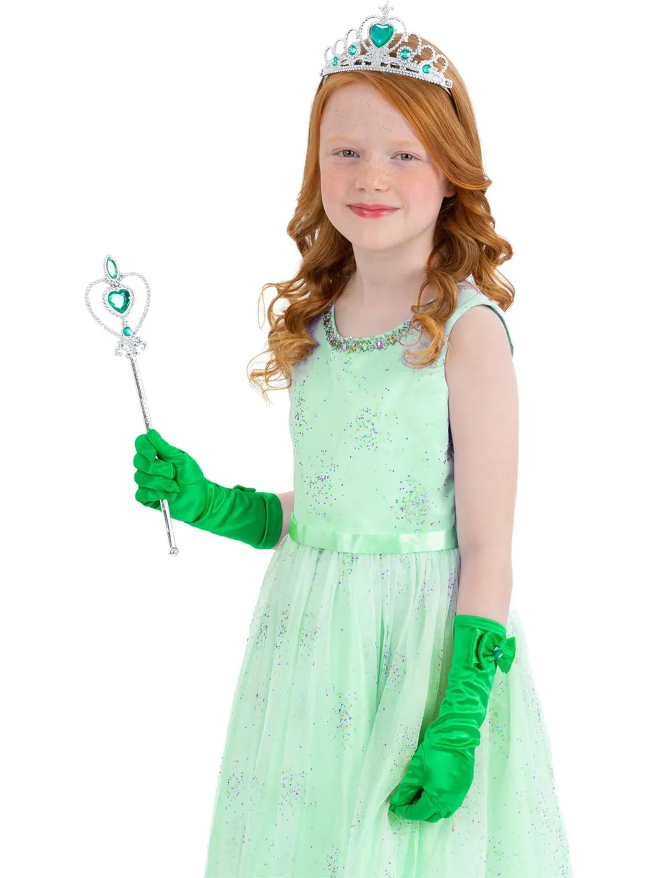 smiffys-fever-green-princess-kit-prinzessinnen-set-gr-n-zauberstab image 1