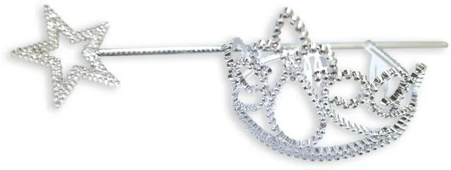 rubies-prinzessin-tiara-mit-zauberstab-set-rosa image 1