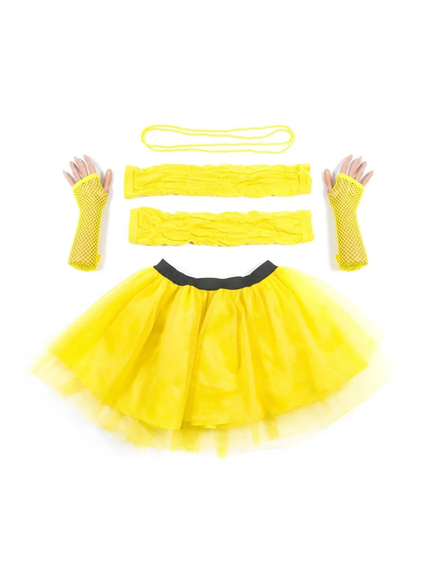 smiffys-fever-tutu-gelb-plus-size-mit-zubeh-r-set image 1