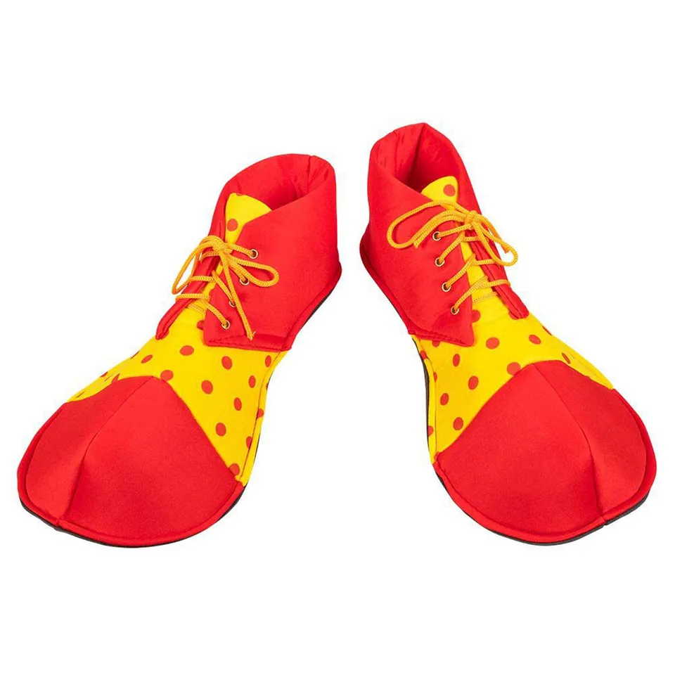 boland-clown-schuhe-stoff-xxl-rot-gelb-berzieher image 1