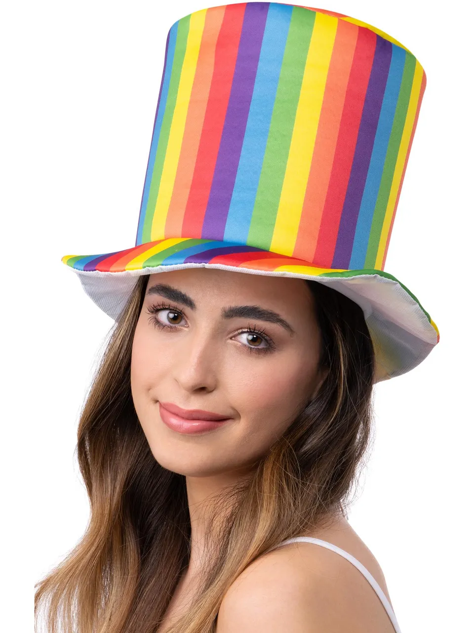 smiffys-fever-pride-zylinder-regenbogen-gestreift image 1
