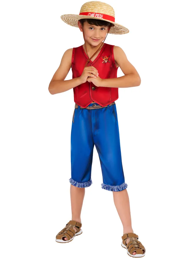 rubies-luffy-kost-m-kinder-classic-one-piece-mit-hut image 1