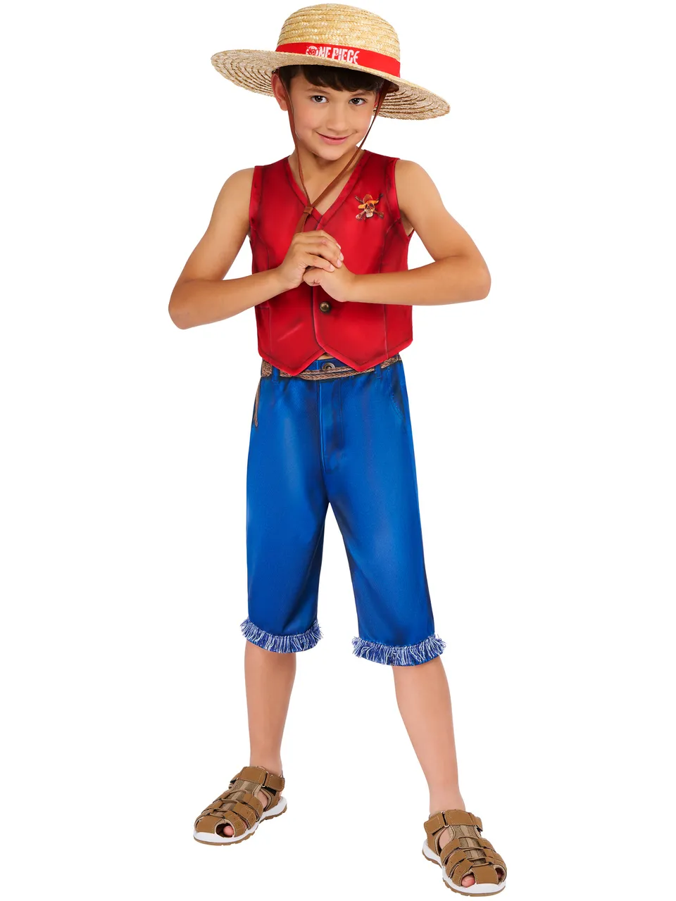 rubies-luffy-kost-m-kinder-classic-one-piece-mit-hut image 1
