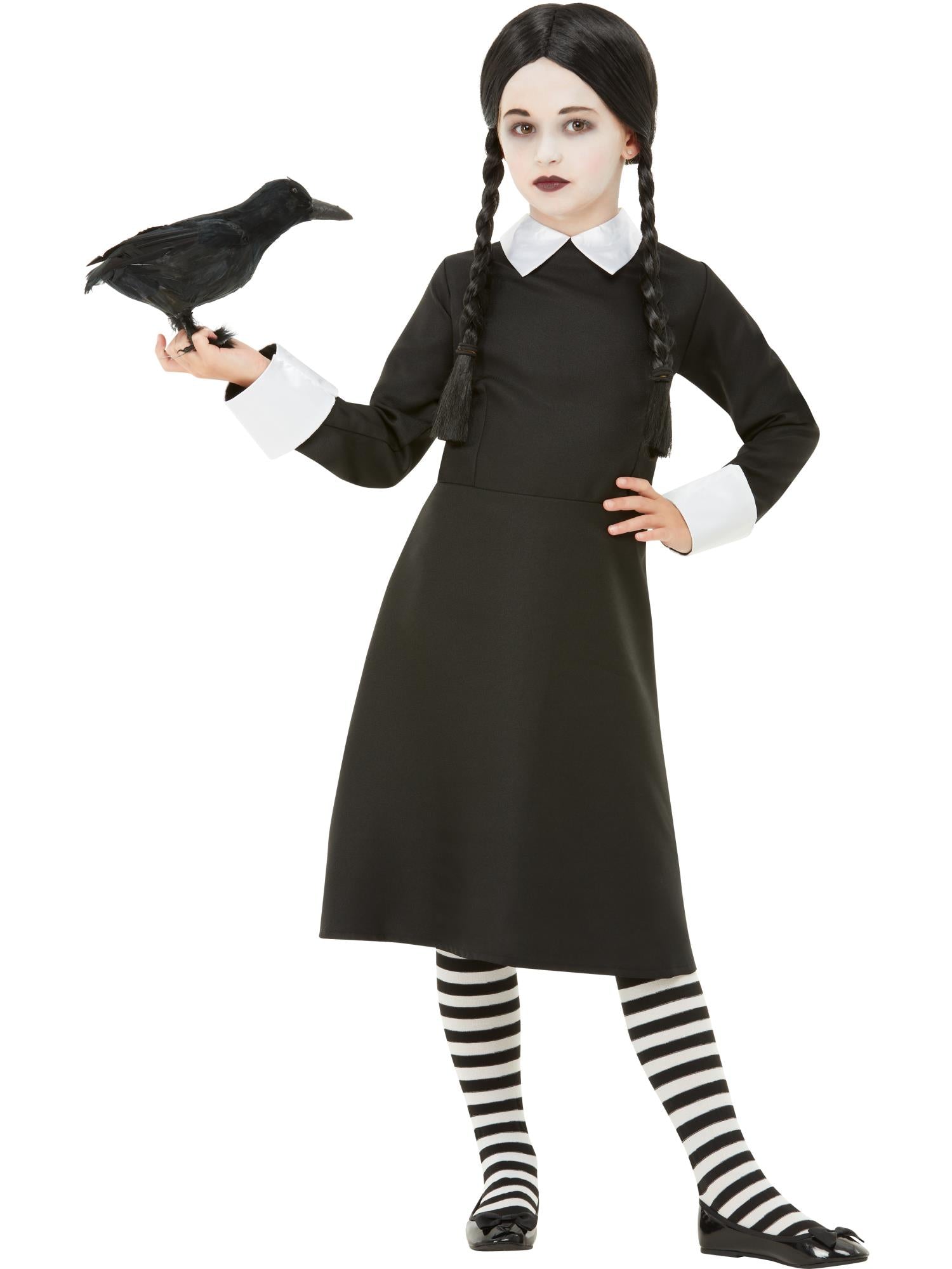 smiffys-fever-gothic-school-girl-kost-m-schwarz-m-dchen-langarm image 1
