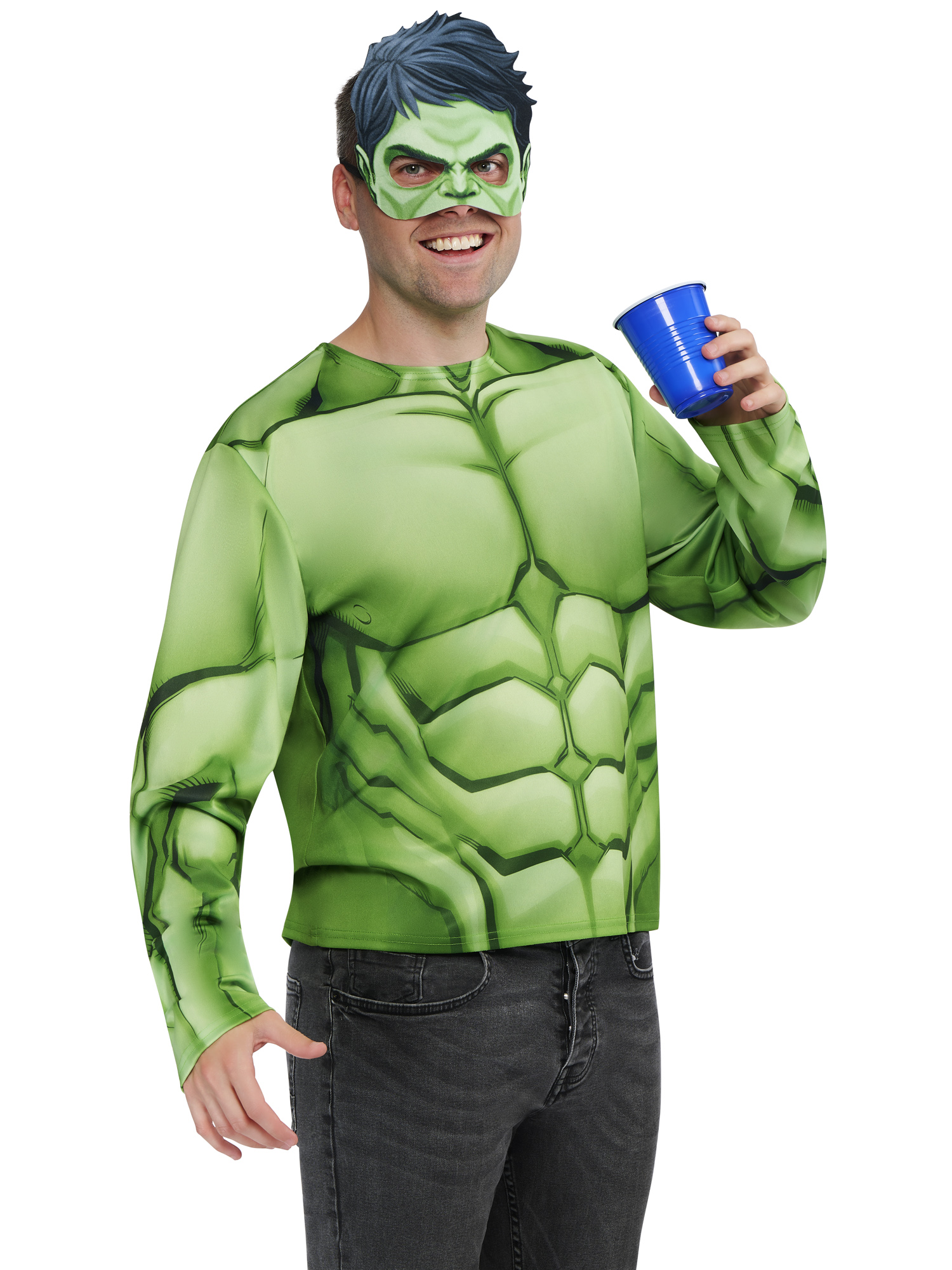rubies-d-guisements-hulk-top-maske-kost-m-m-l-gr-n image 6