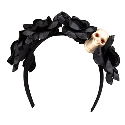 boland-headwear-la-muerte-haarreif-diadem-schwarz-totenkopf image 3