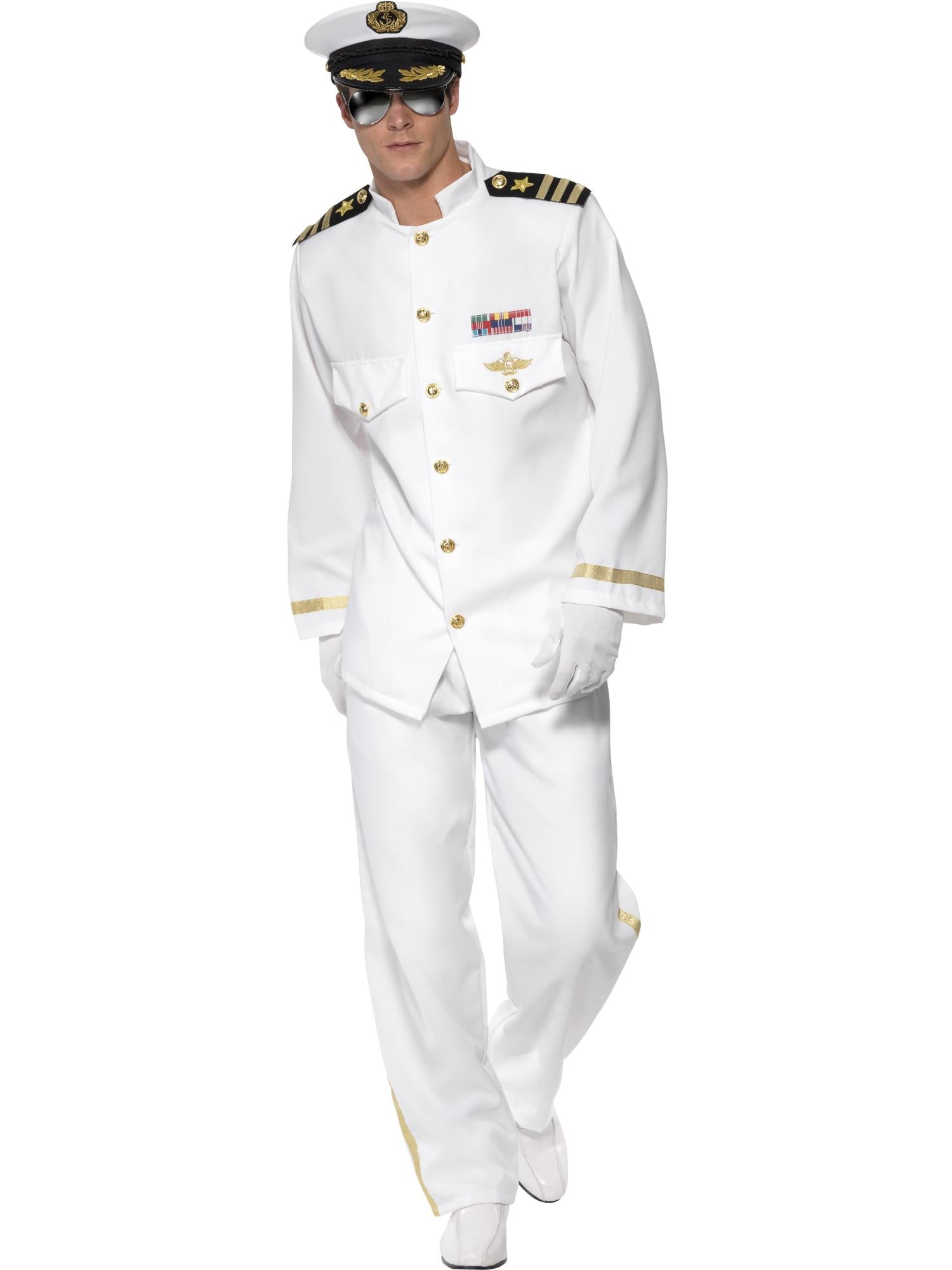 smiffys-fever-captain-deluxe-kost-m-wei-herren-gr-m image 1