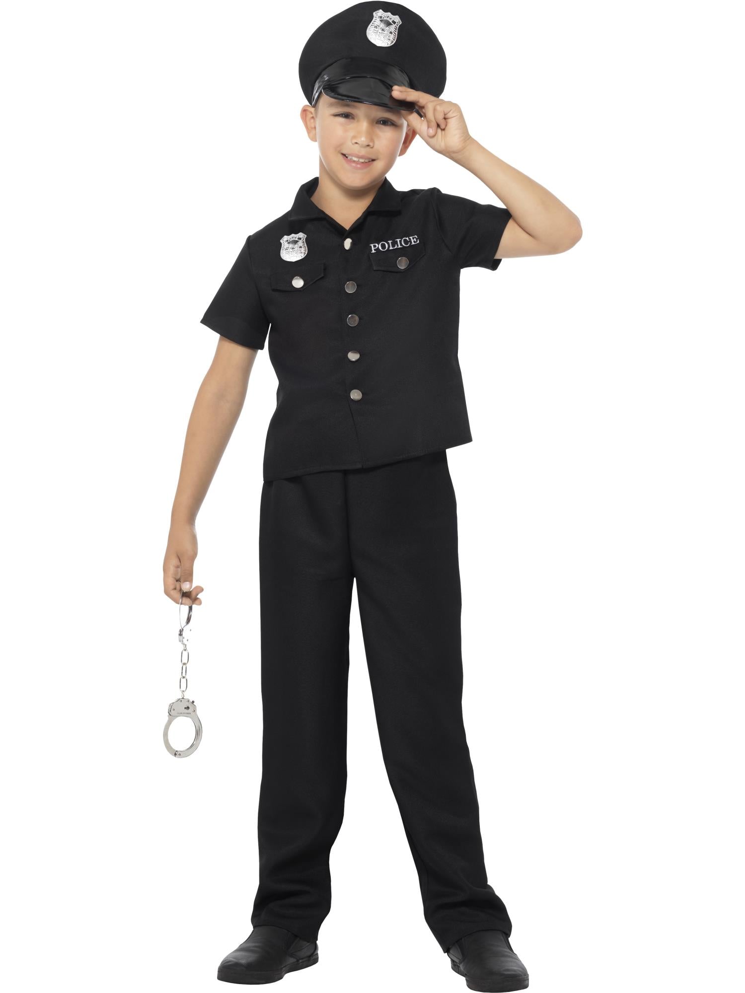 smiffys-fever-new-york-cop-kost-m-schwarz-jungen-gr-l image 1