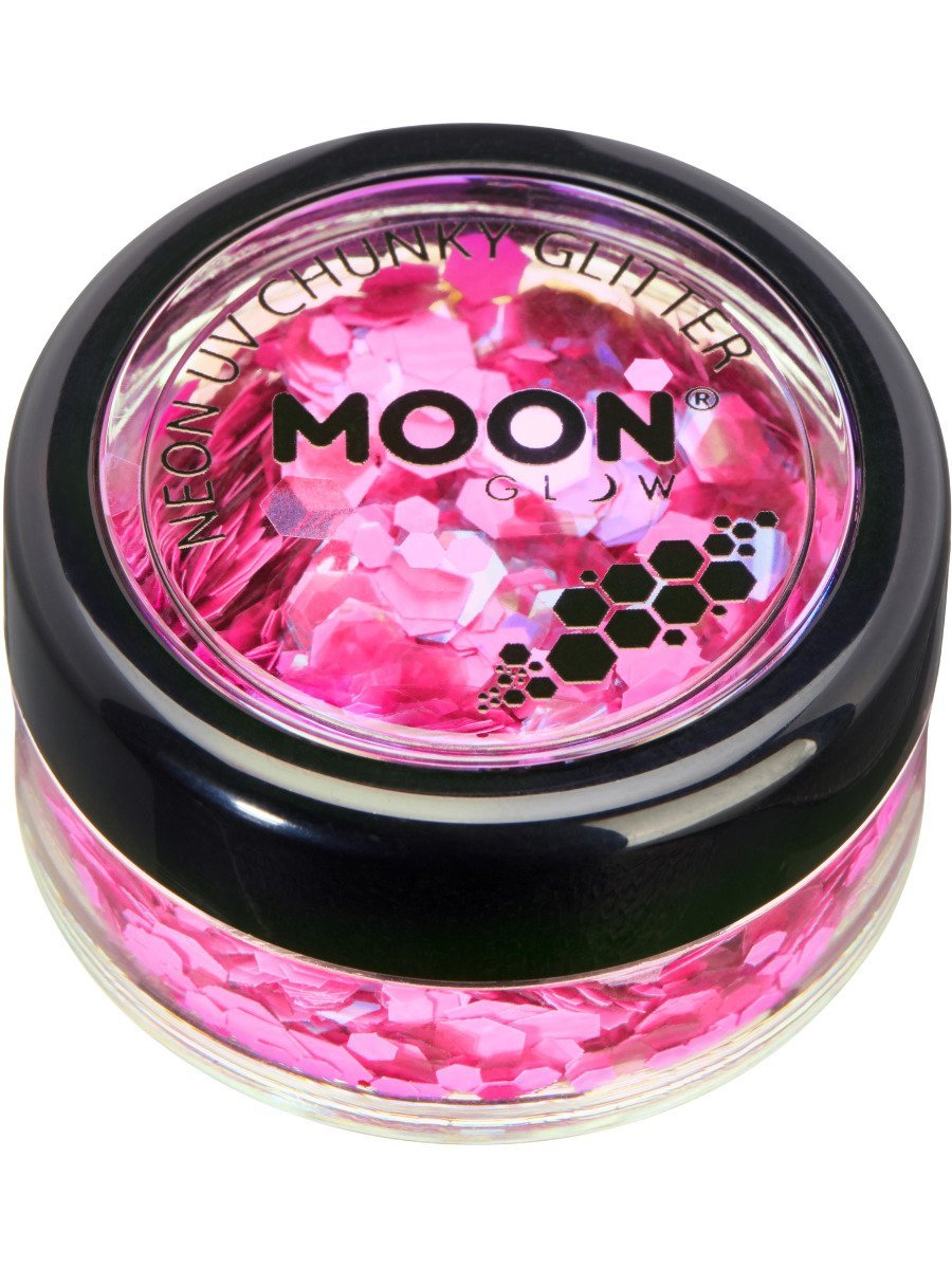 smiffys-makeup-fx-neon-uv-glitzer-blau-3g-chunky image 5