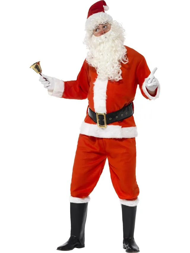 smiffys-fever-deluxe-santa-kost-m-rot-6-teilig-herren image 1