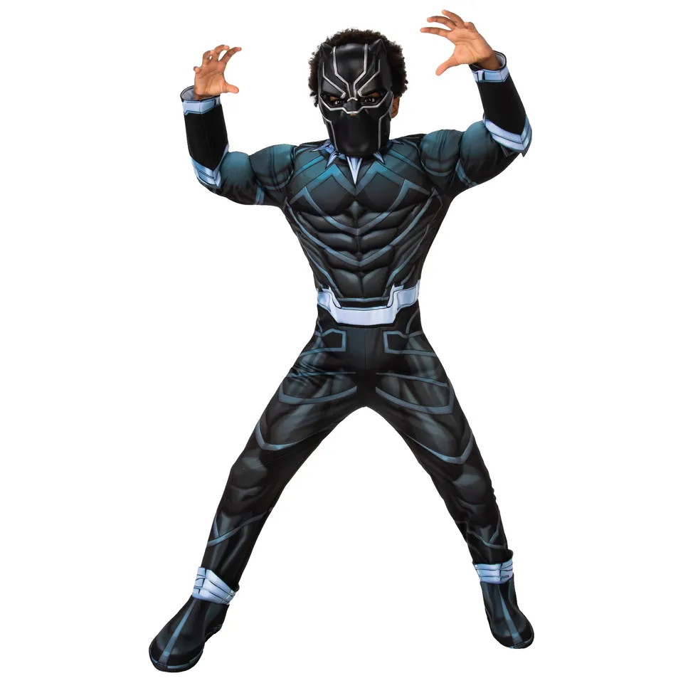 rubie-s-deluxe-black-panther-kinderkost-m-7-8-j-mit-maske image 1