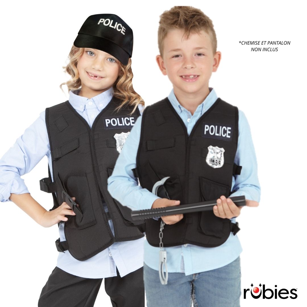 rubies-policier-polizei-kost-m-kinder-5-8-jahre-top-zubeh-r image 3