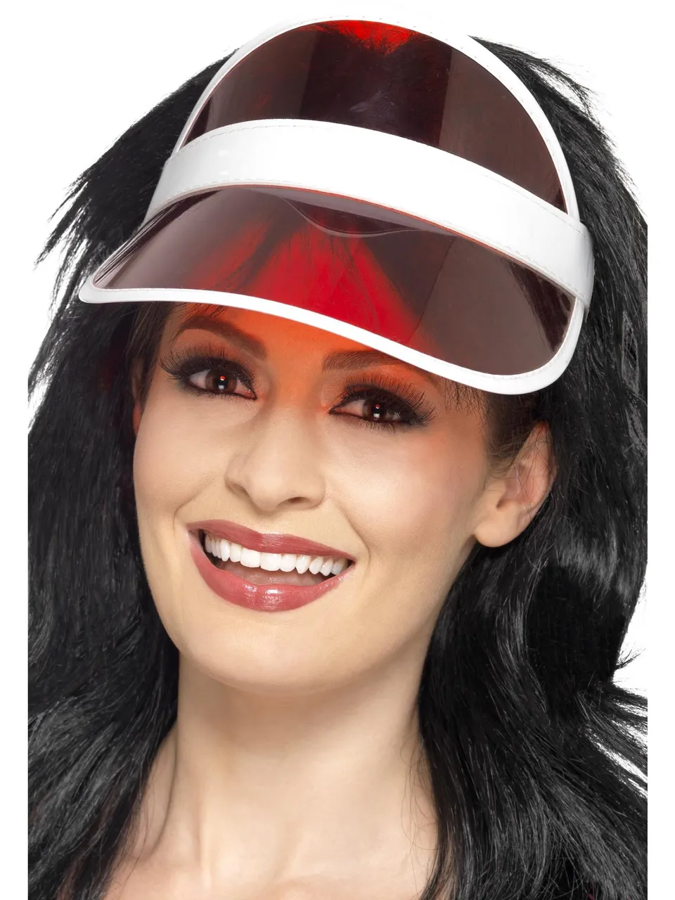 smiffys-fever-80s-sun-visor-sonnenvisor-rot-80er-jahre image 1