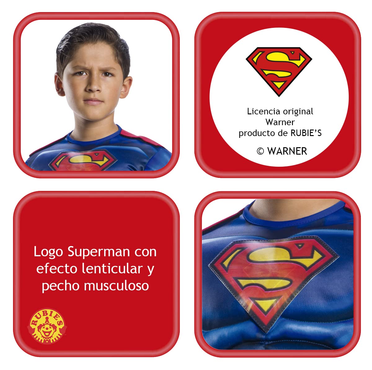 rubie-s-deluxe-superman-black-line-kost-m-kinder-8-9-jahre image 2
