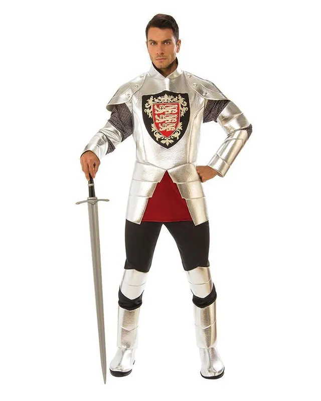 rubies-silver-knight-erwachsenenkostuem-ritter-anzug-deluxe image 1
