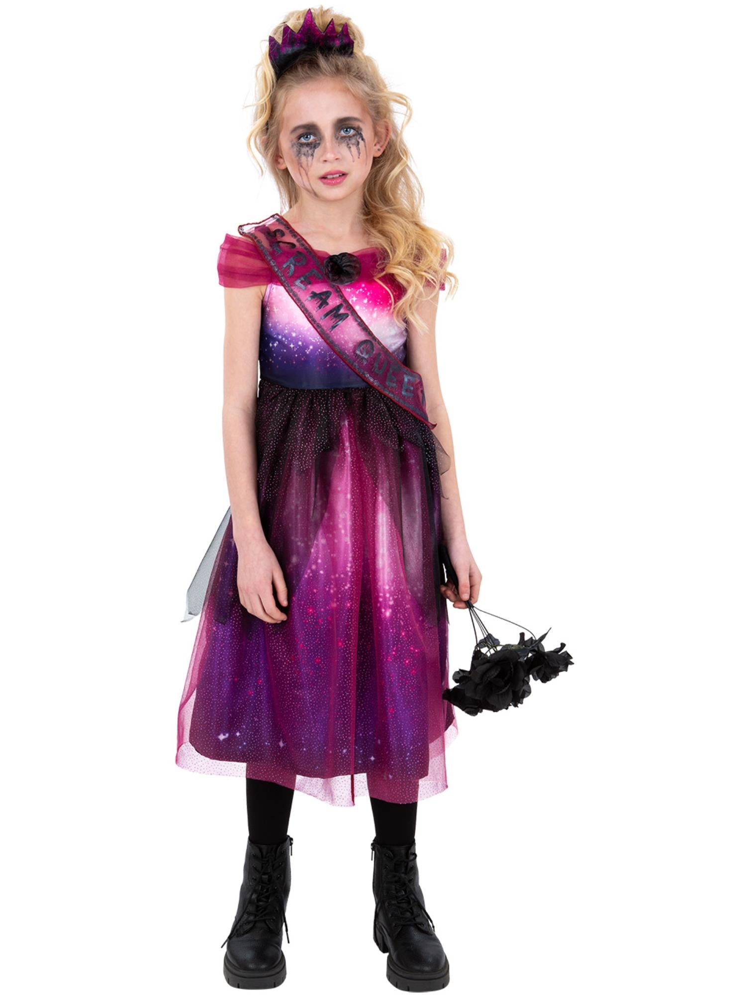 smiffys-fever-scream-queen-kinderkost-m-kleid-mit-krone image 4