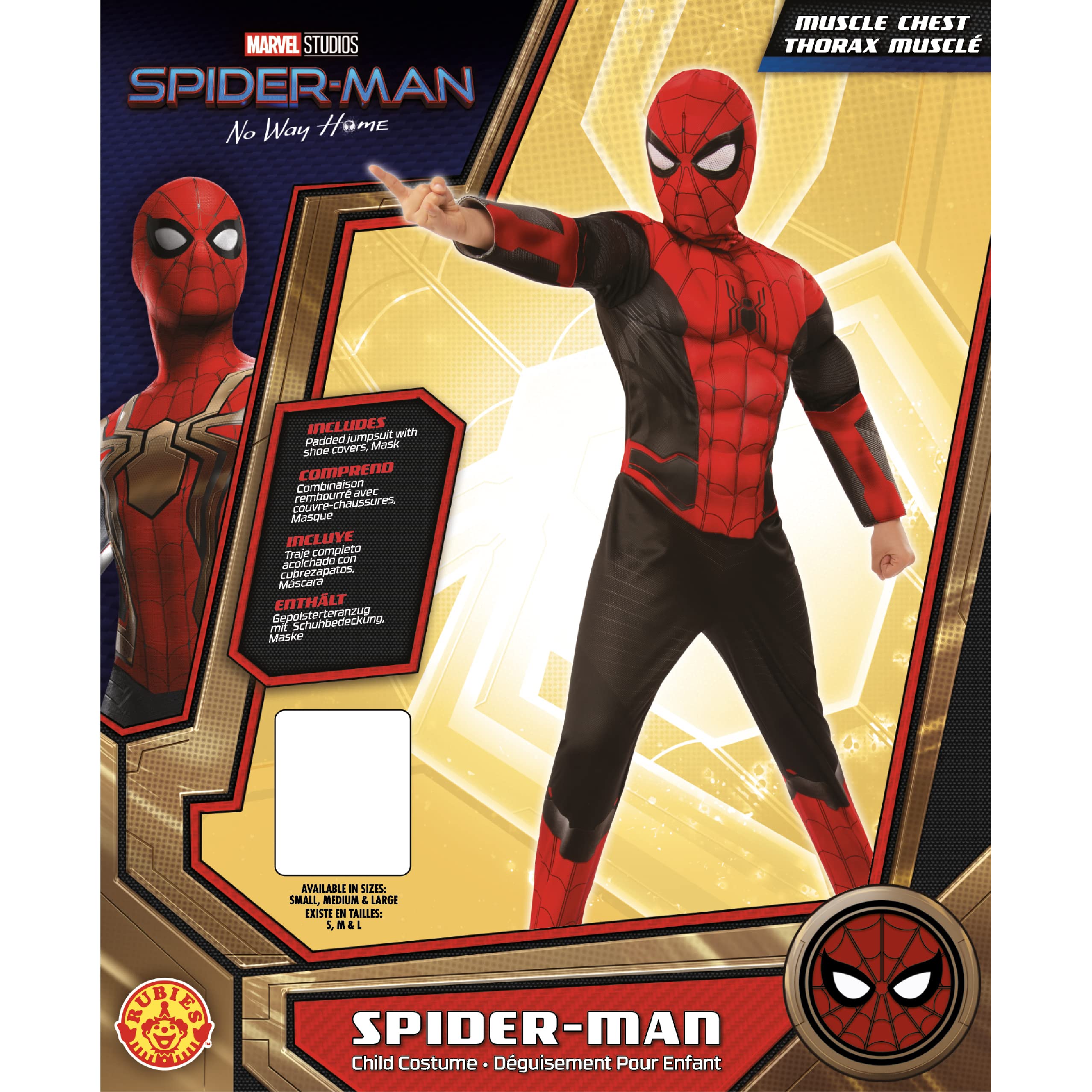 rubie-s-deluxe-spider-man-kinderkost-m-schwarz-rot-gr-e-s-3-4-jahre image 4