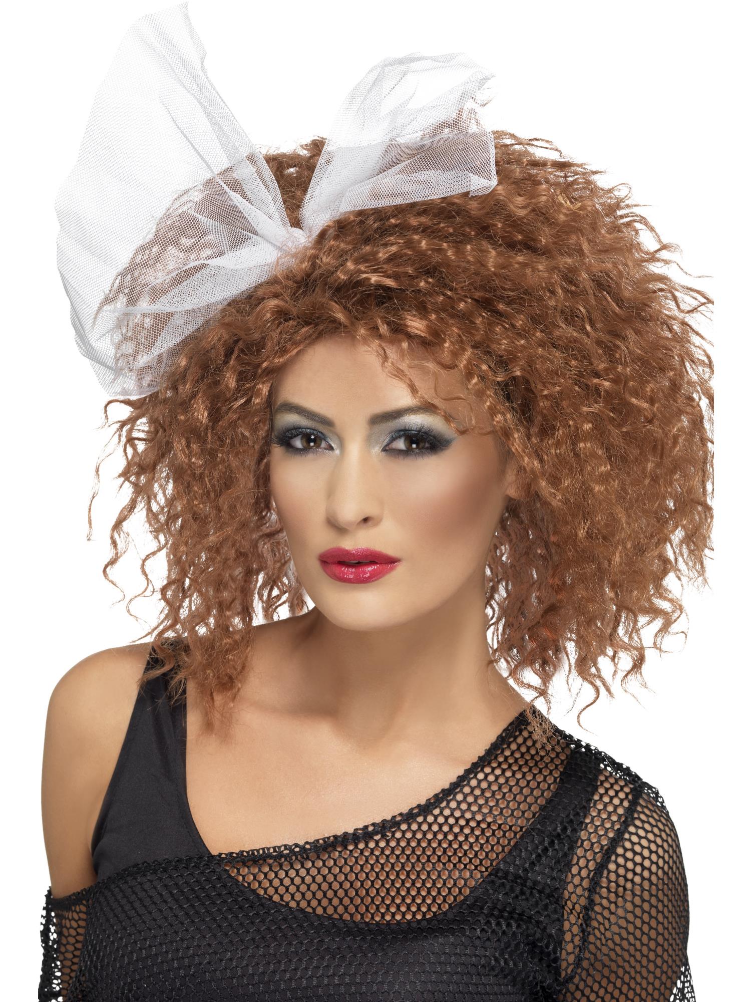 smiffys-fever-80s-wild-child-per-cke-braun-mit-schleife image 1