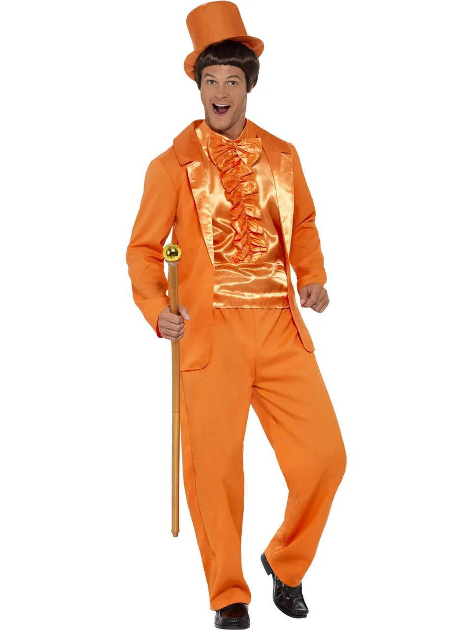 smiffys-fever-90s-stupid-tuxedo-herren-kost-m-orange-4-tlg image 1