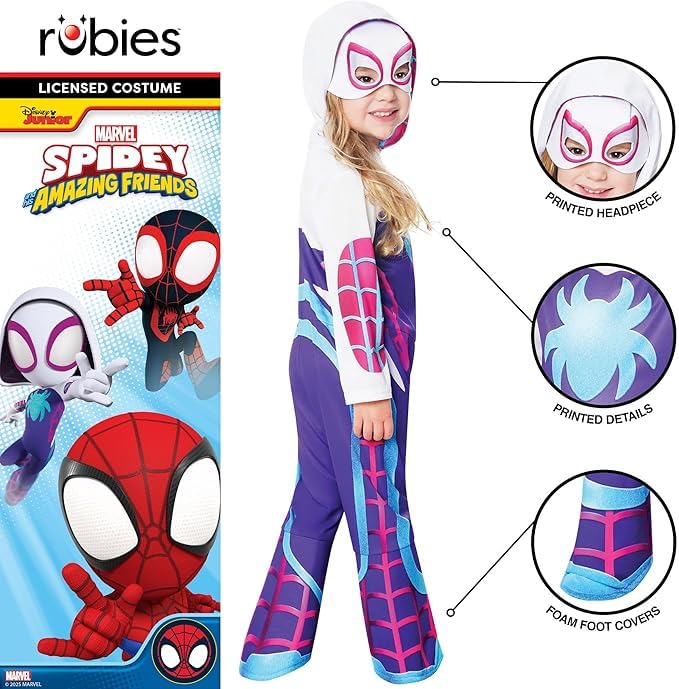 rubie-s-deluxe-ghost-spider-kost-m-kleinkind-5-6-j-mit-maske image 5