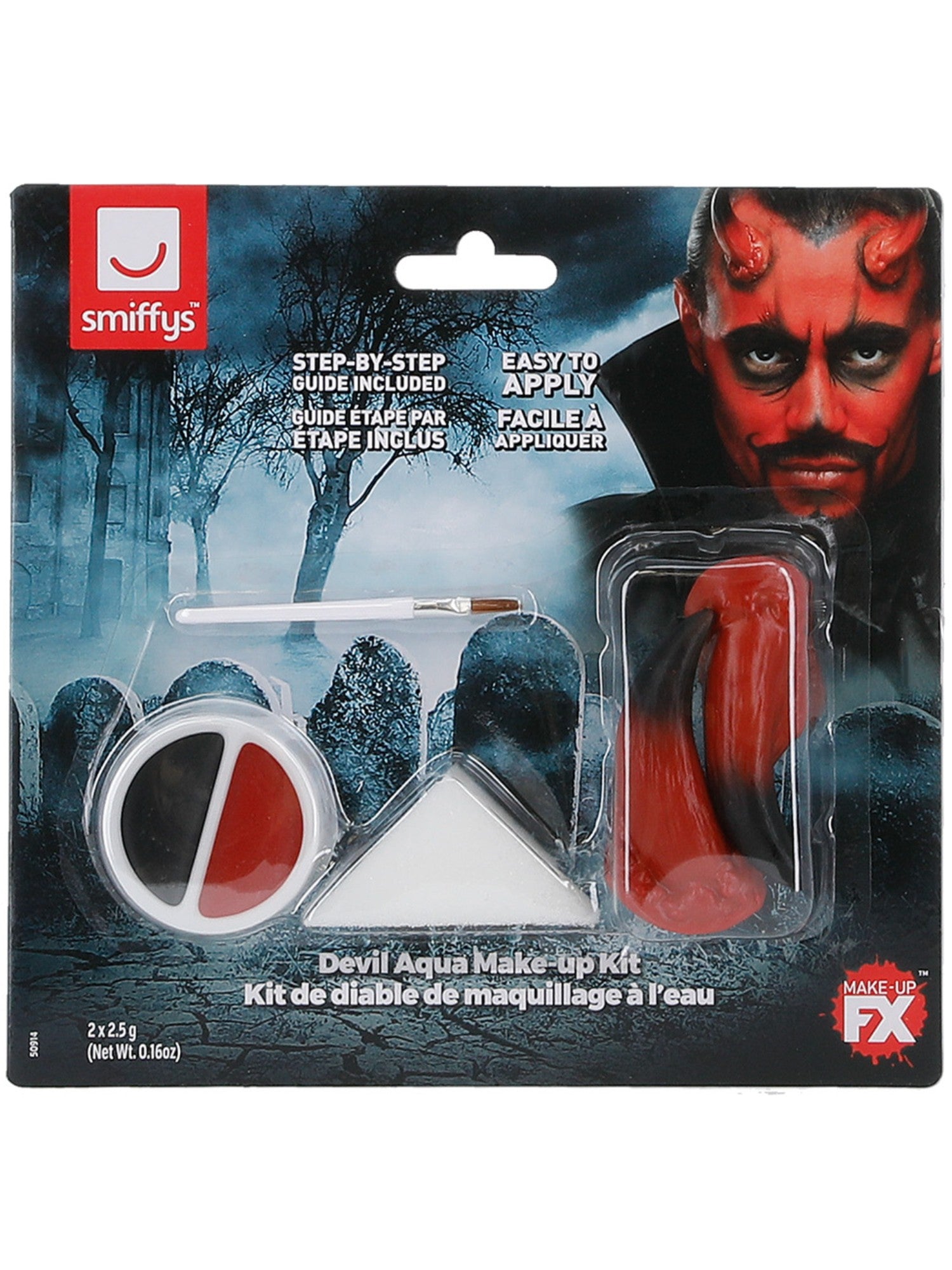 smiffys-makeup-fx-devil-schminkset-rot-schwarz-h-rner image 6