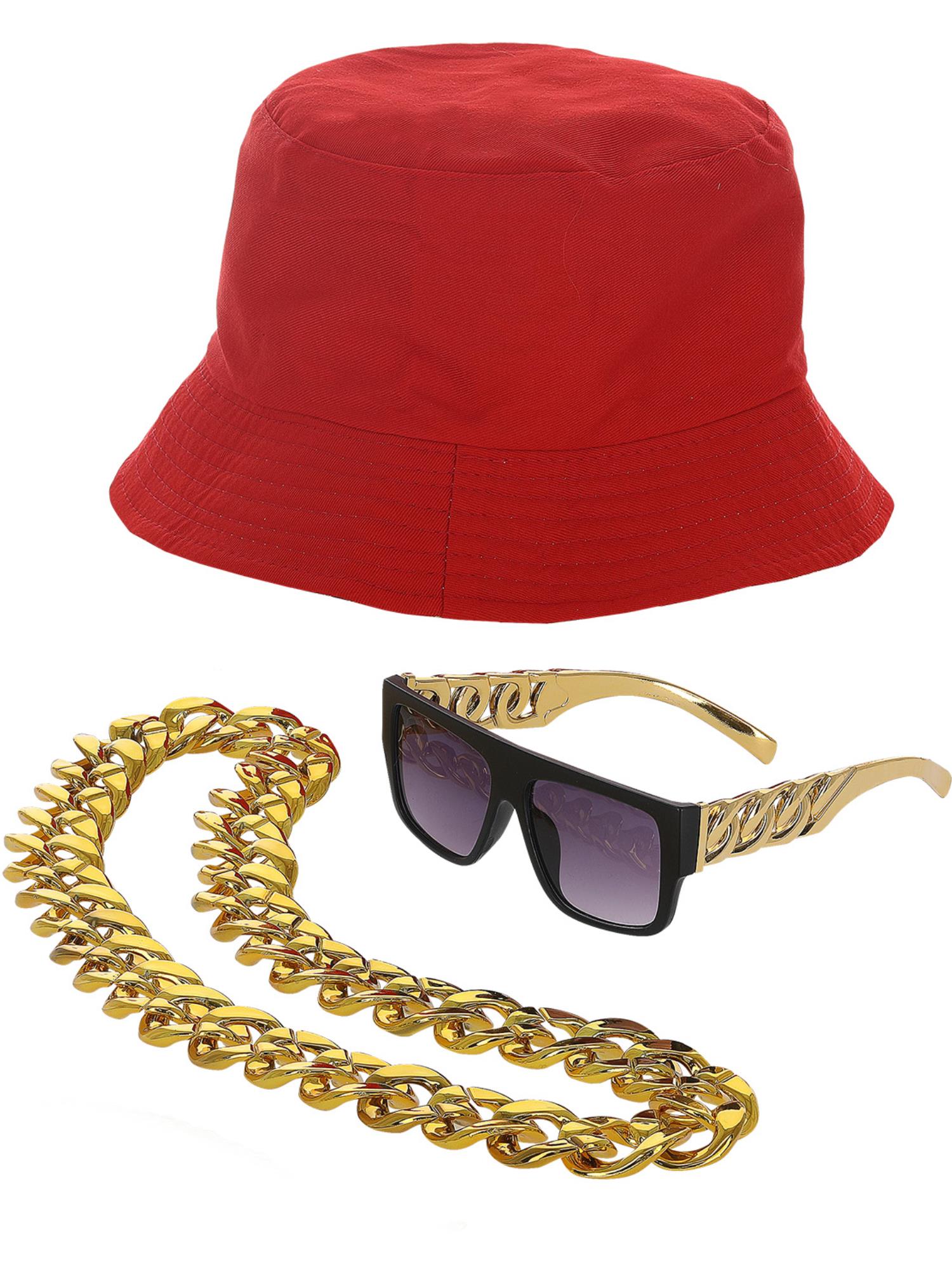 smiffys-fever-90s-hip-hop-kit-3-teilig-rot-gold image 3