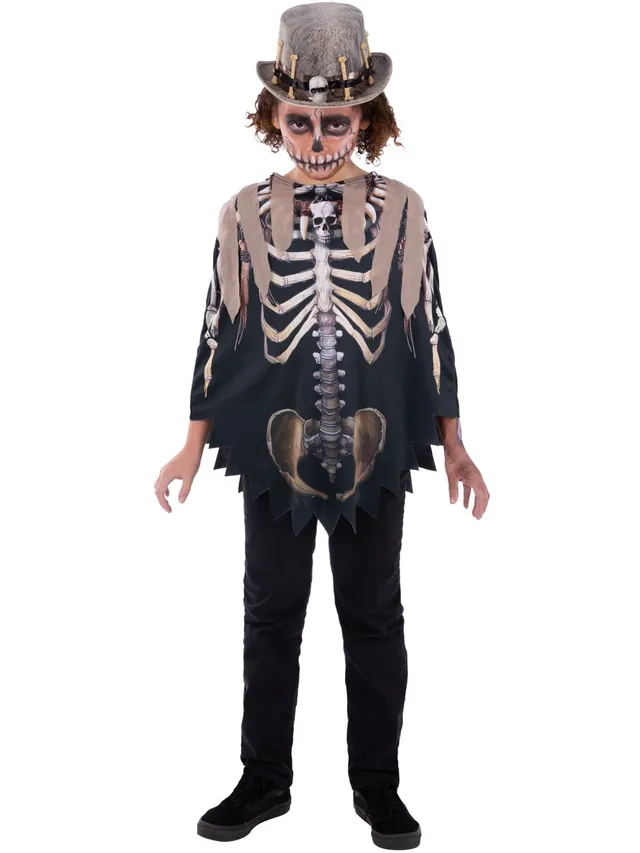 smiffys-fever-voodoo-poncho-kinder-schwarz-beige image 1