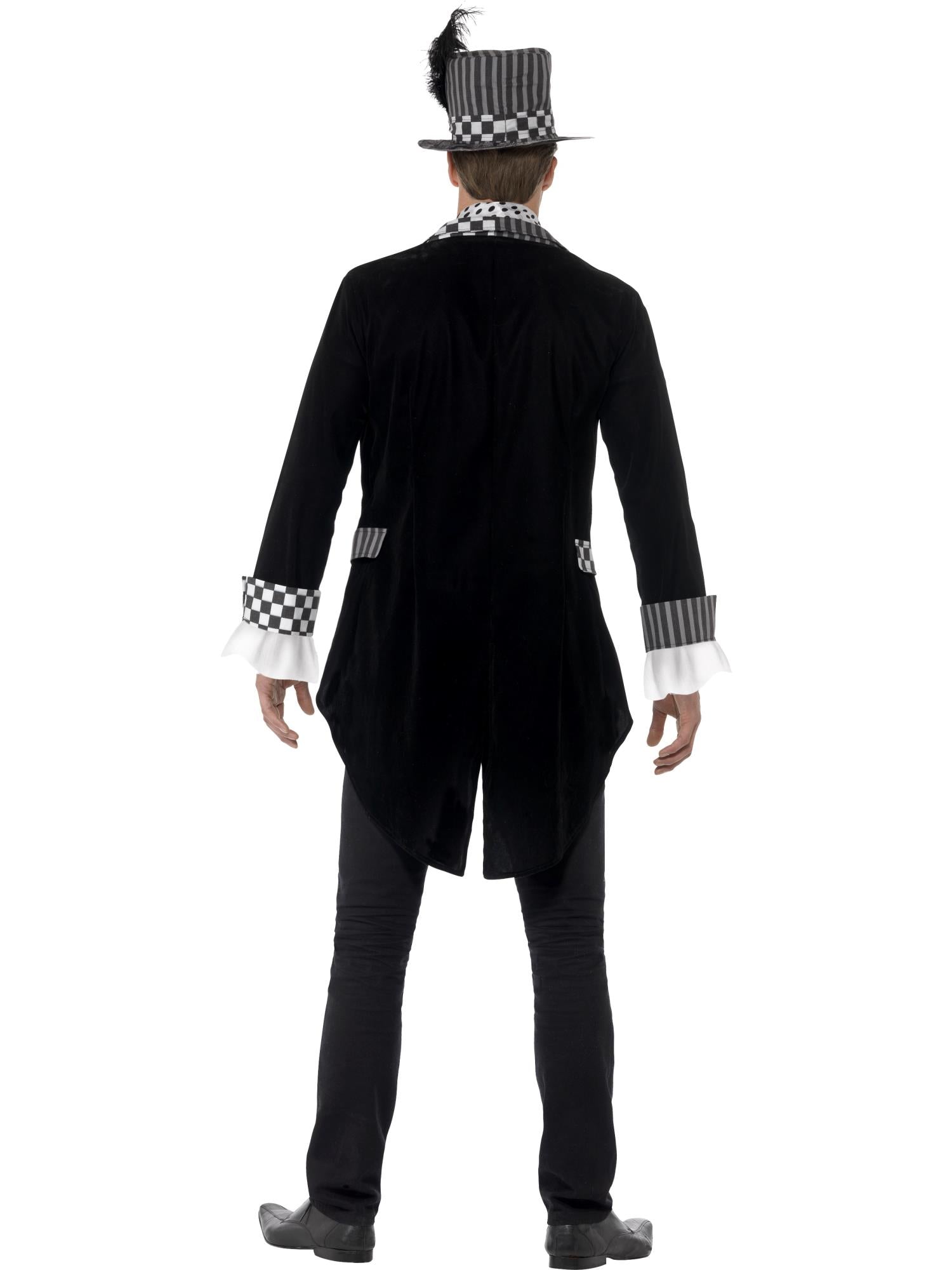 smiffys-fever-dark-hatter-kost-m-herren-schwarz-mit-hut-m-xl image 2