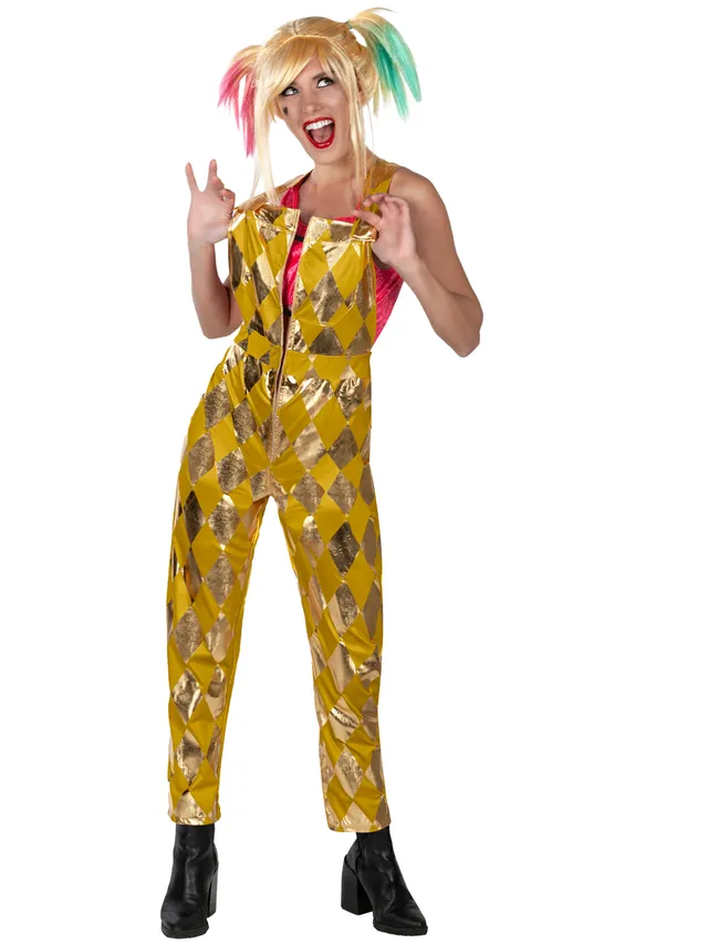 rubies-harley-quinn-kost-m-damen-gold-latzhose image 1