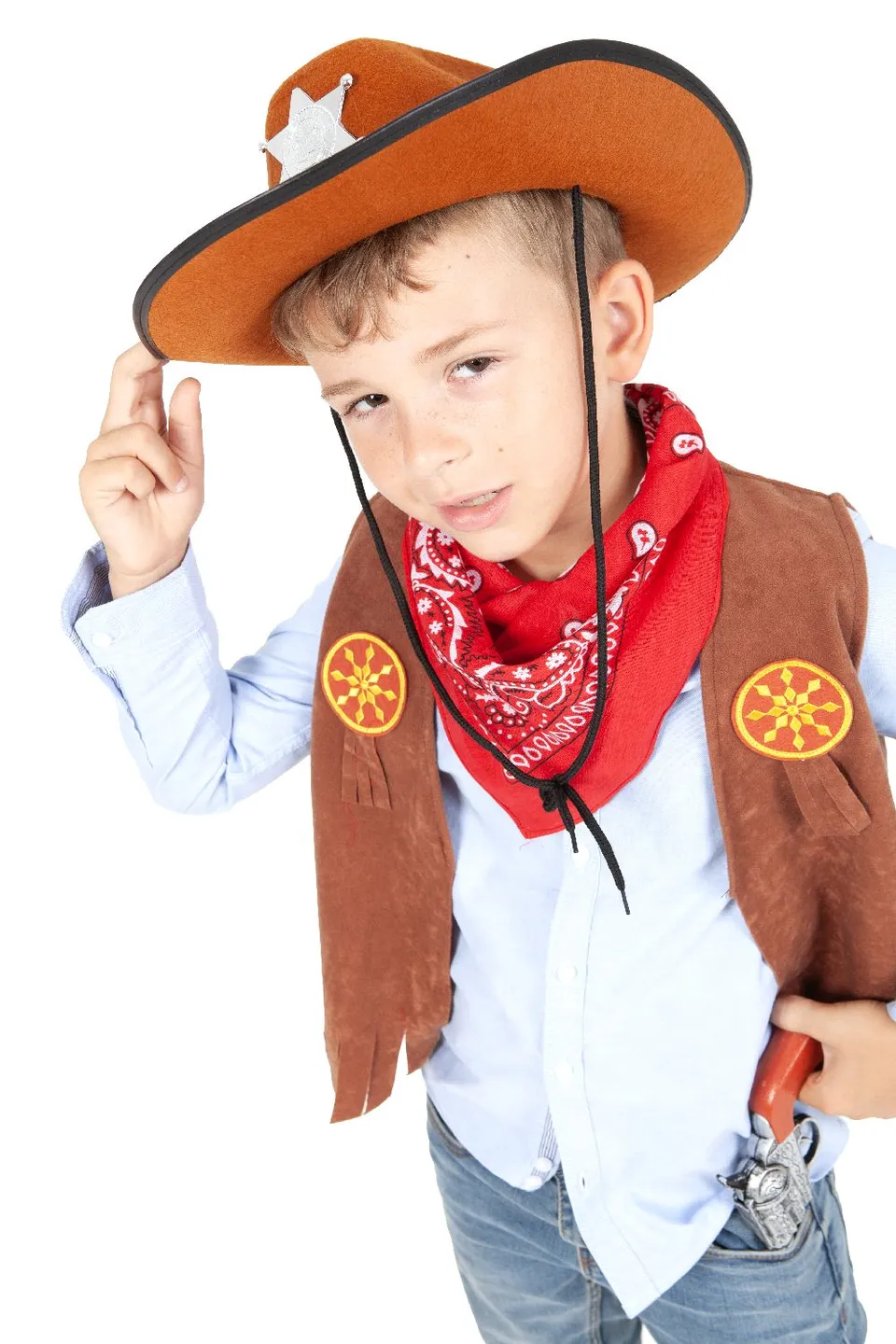 rubies-cowboy-kost-m-set-kinder-5-8-jahre-mit-hut image 1