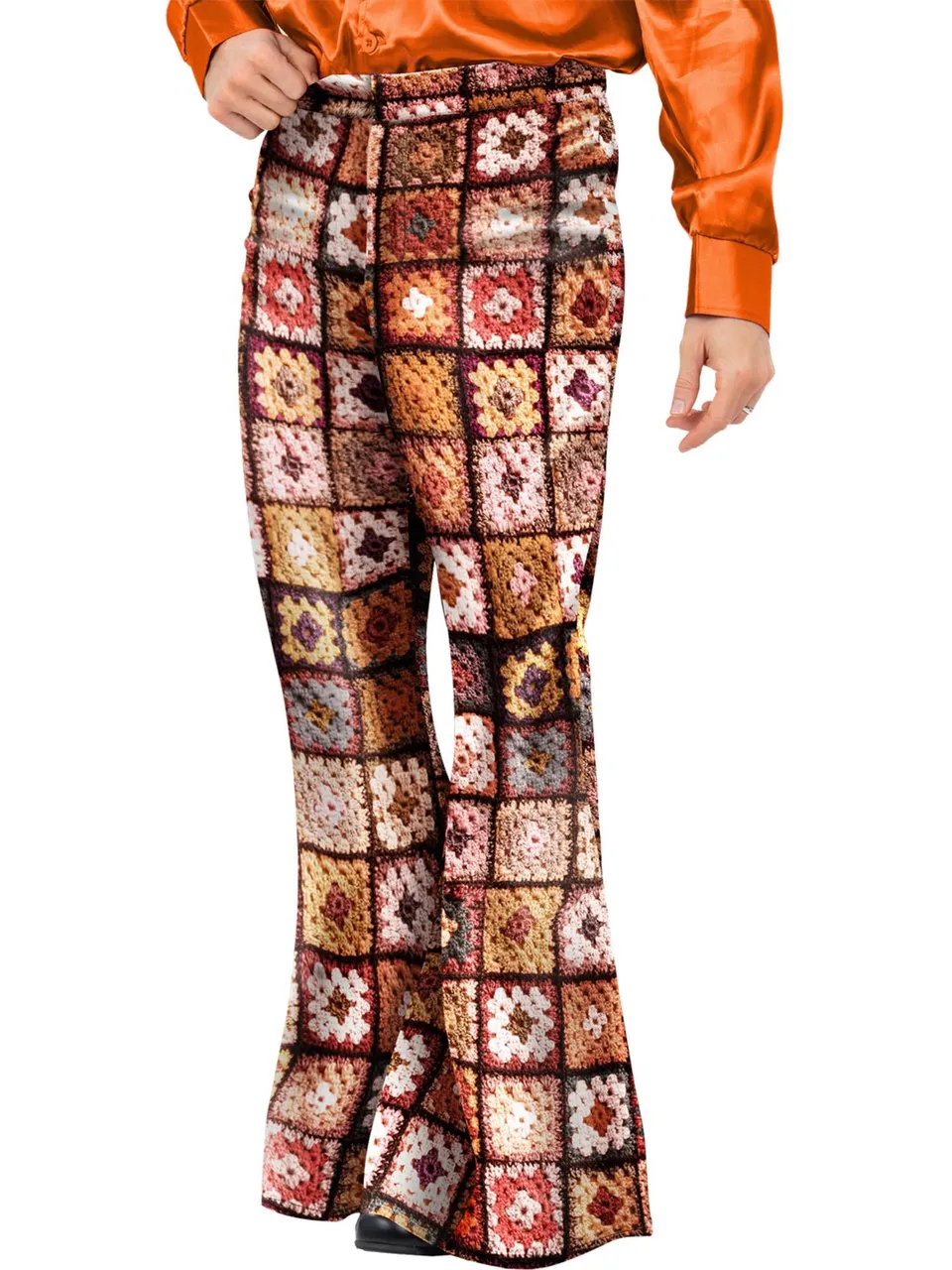 smiffys-fever-60s-vintage-crochet-schlaghose-herren-bunt-gr-m image 1