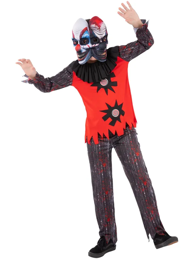smiffys-fever-2-headed-chuckles-clown-kost-m-kinder-l-zweik-pfig image 1