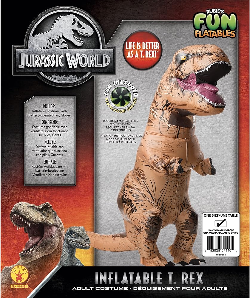 rubies-t-rex-kost-m-erwachsene-aufblasbar-mit-ventilator image 2