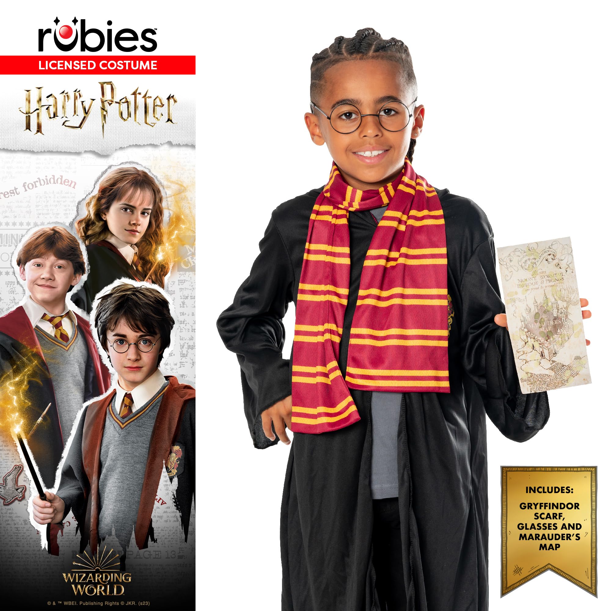 rubie-s-deluxe-harry-potter-gryffindor-zubeh-r-set-schal-brille image 2
