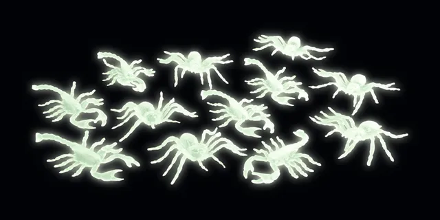 rubies-spinnen-und-skorpione-deko-phosphoreszierend-12-teilig image 1