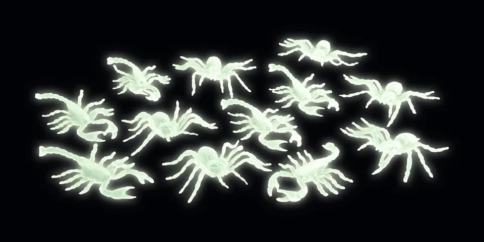 rubies-spinnen-und-skorpione-deko-phosphoreszierend-12-teilig image 1