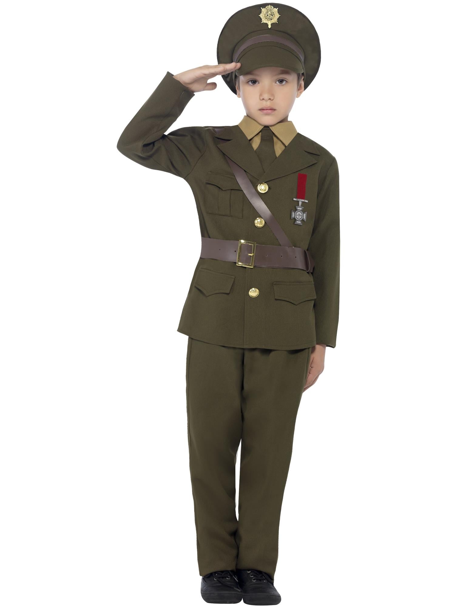 smiffys-army-officer-kost-m-jungen-gr-n-7-9-jahre-m image 1