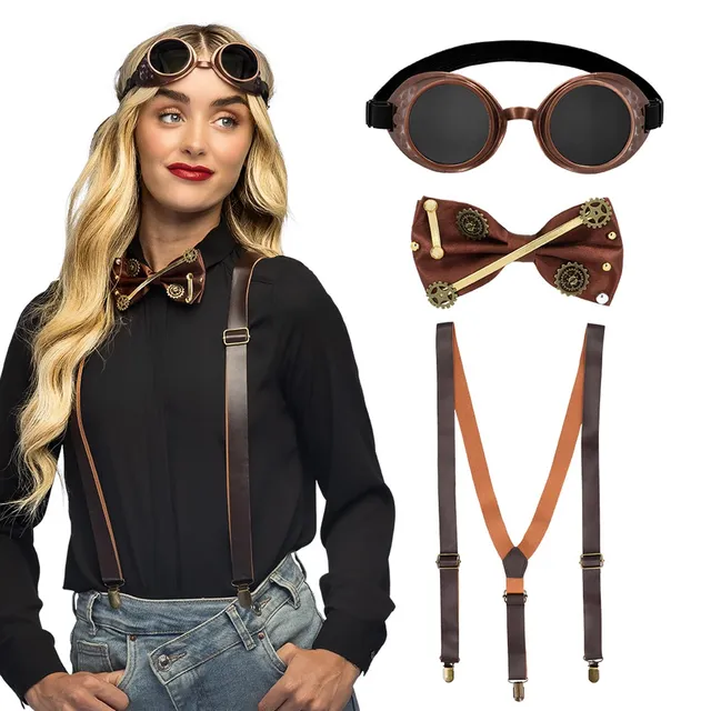 boland-steampunk-kost-mset-3-teilig-brille image 1