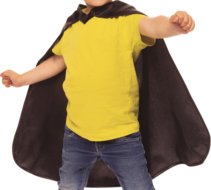 rubies-superheld-cape-schwarz-mit-maske-einheitsgr-e image 2