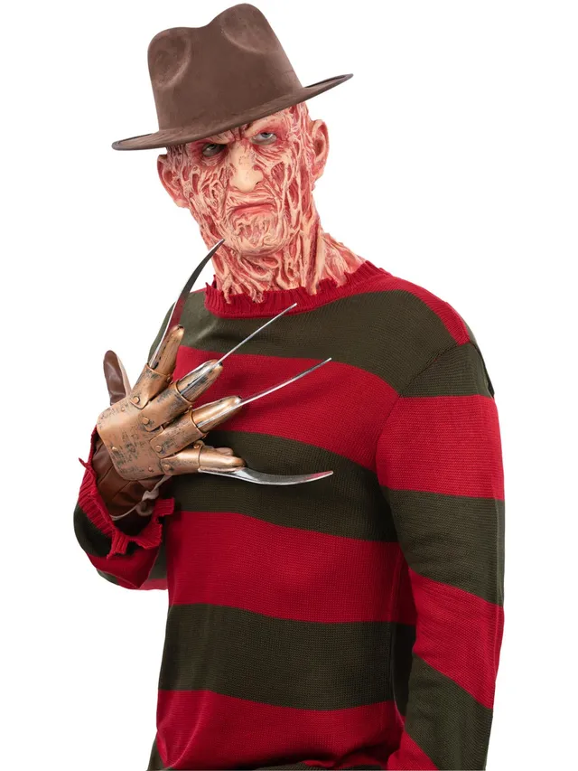 smiffys-fever-freddy-krueger-pullover-kost-m-rot-gr-n-gestreift image 1