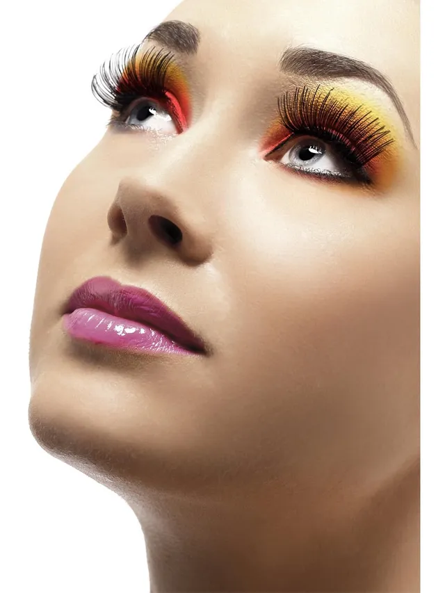 smiffys-fever-wimpern-falsche-wimpern-schwarz-metallic image 1